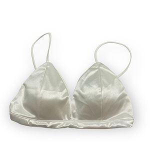 White Satin bralette